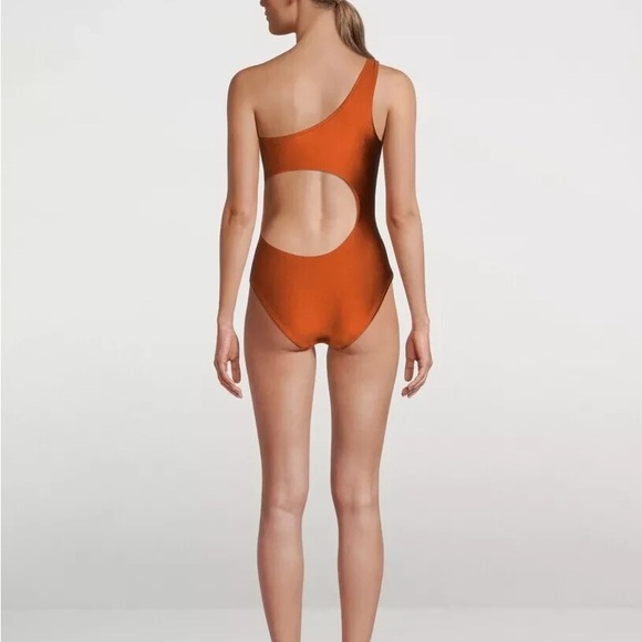 Zimmermann Brown One Piece Swimsuit High-Cut Minimalist Estelle - Picture 4 of 12